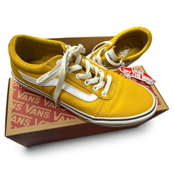 Vans Ward Yellow White Canvas Sneakers Women’s 9 – Worn Once! - Picture 1 of 17